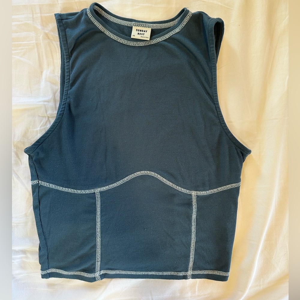 Sunday best ribbed tank top